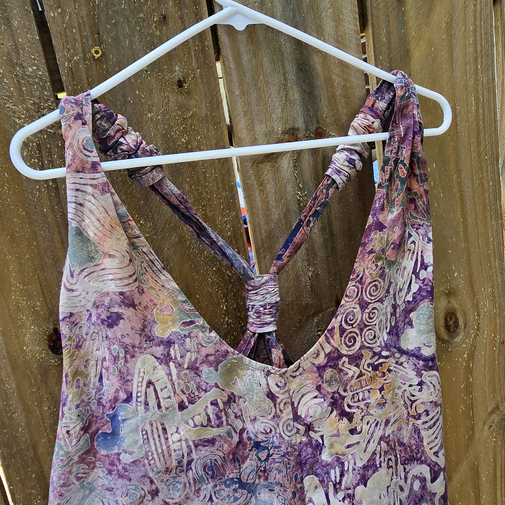 Batik Tie Dye Romper Islandwear Festival Coachella One Of A Kind Med Tie Back